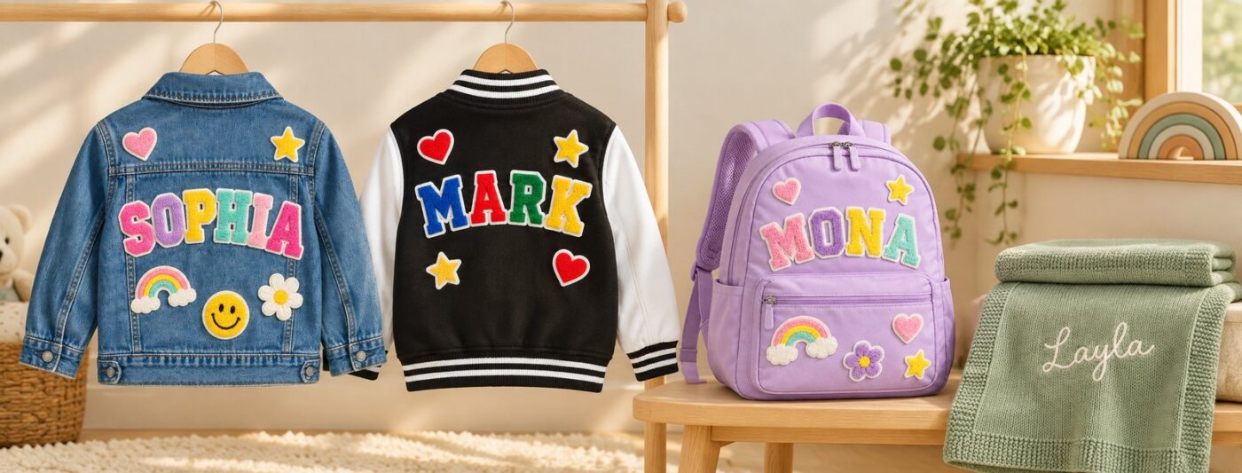 SOPHIA and MARK jackets, MONA backpack and Layla blanket