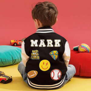 Personalized Kids Baseball Patch Jacket
