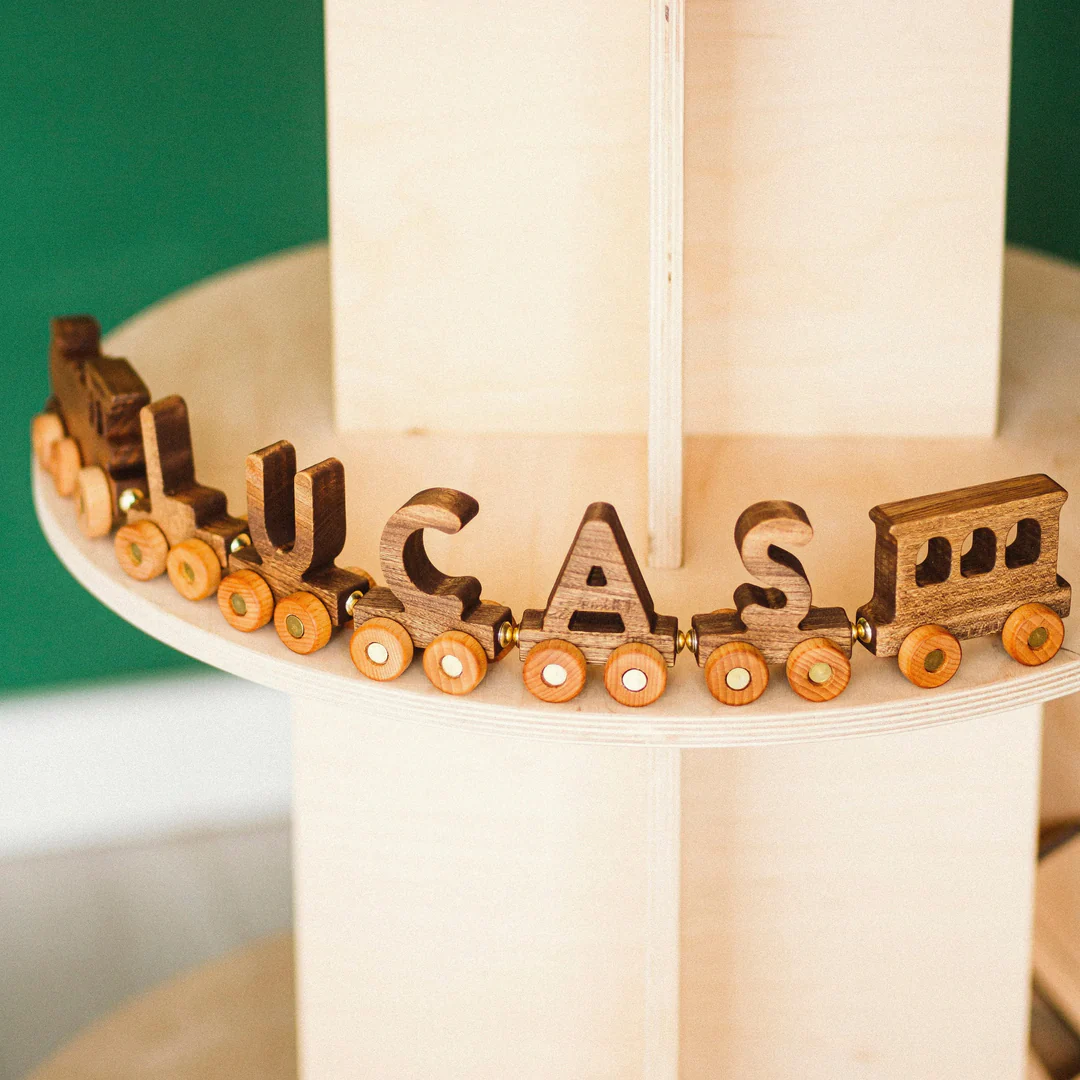 Personalized Wooden Train Set With Name - Image 5