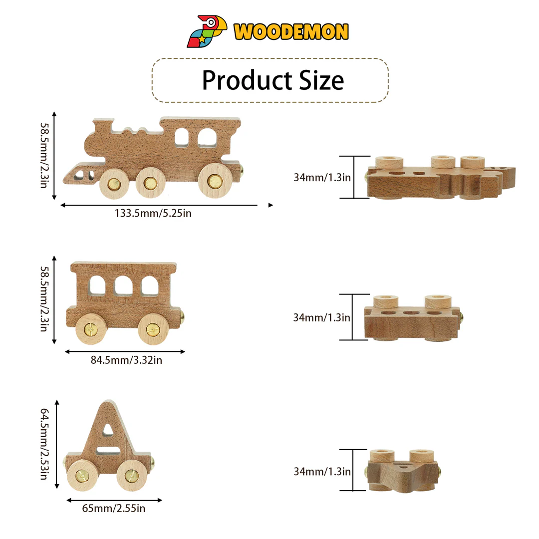 Personalized Wooden Train Set With Name - Image 2