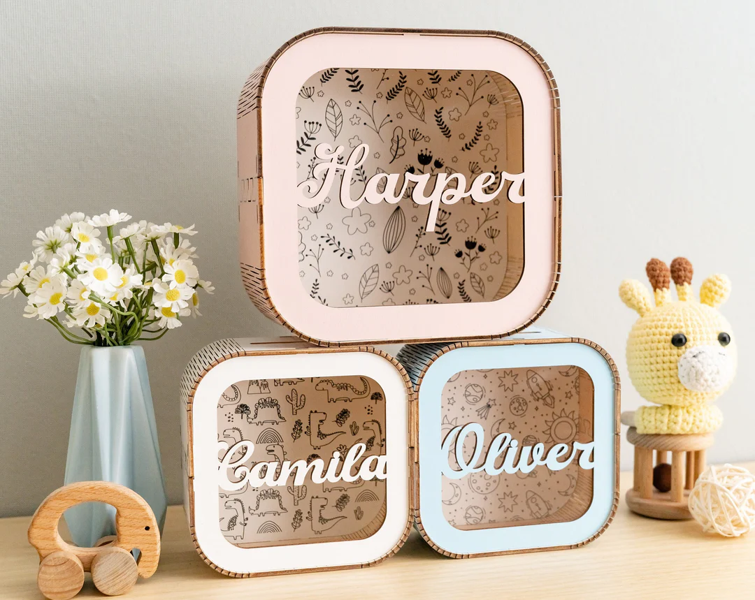 Personalized Wooden Piggy Bank for Kids - Image 5