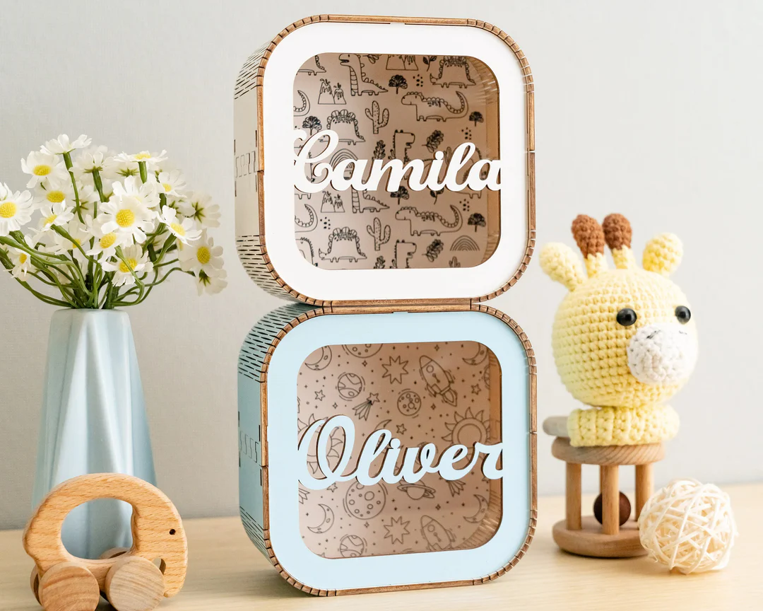 Personalized Wooden Piggy Bank for Kids - Image 3