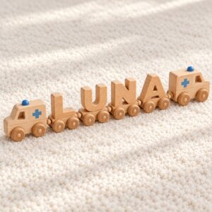 LUNA ambulance train on a nursery rug
