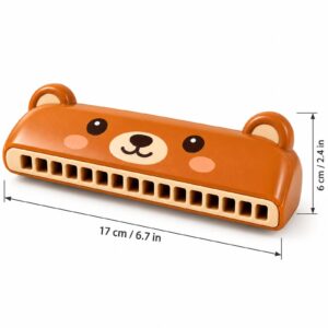 Bear harmonica dimensions 17 by 6 cm