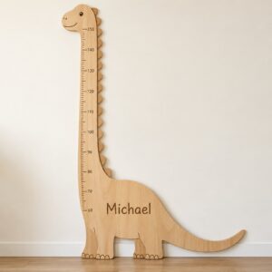 Dinosaur growth chart personalized Michael