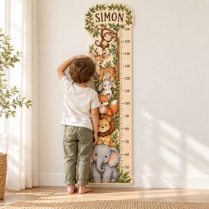 AI child standing beside SIMON chart