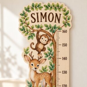 Close view of SIMON name and scale