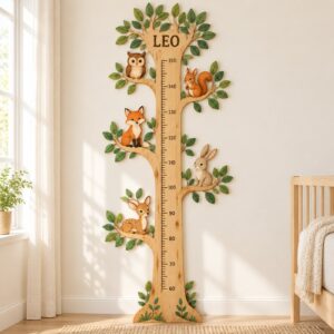 LEO tree chart hanging in a nursery