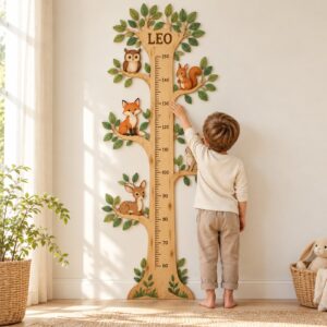 AI child standing beside LEO chart