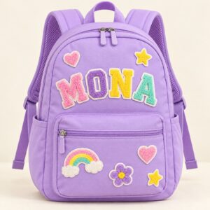 Front view of lilac MONA backpack