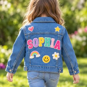AI child wearing the SOPHIA jacket viewed from behind