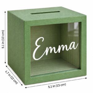 Emma savings bank dimensions 13 by 13 by 12 cm